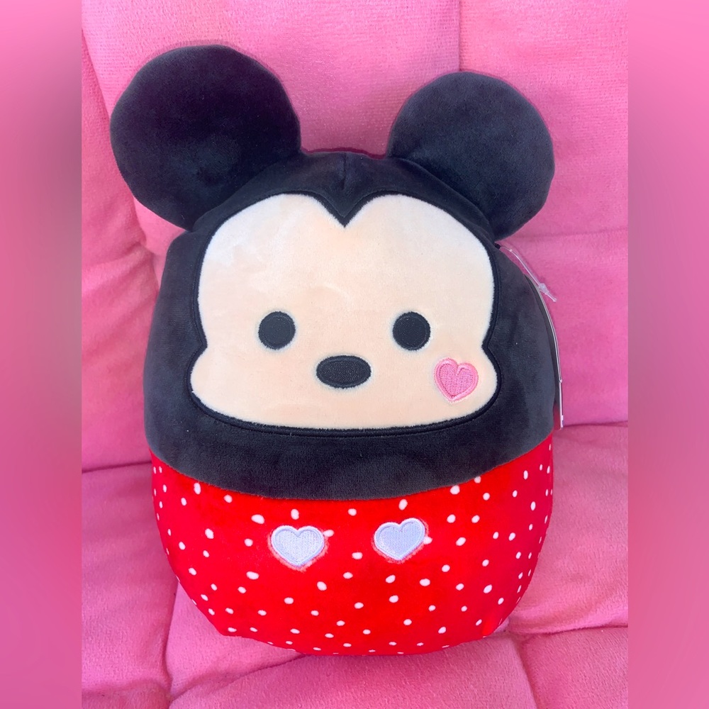 Squishmallow Valentine’s Day Mickey Mouse Plush 8" 2023 NWT